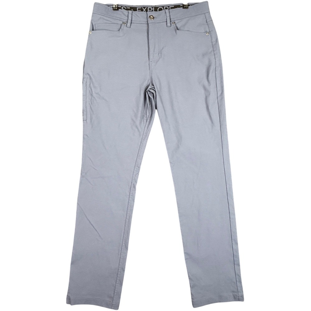 Gerry Mens Stretch Hiking Pants Blue Gray Outdoor 5-Pocket Straight Leg 32x32